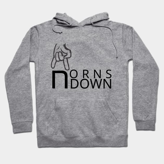 Horns Down Hoodie by O.M design